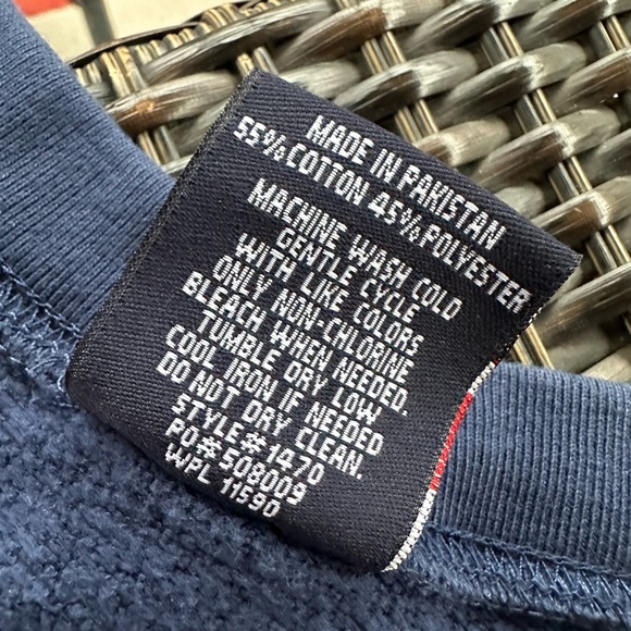 MV SPORT Ladies Navy ‘Martha’s Vineyard’ Long Sleeve Cotton Sweatshirt - Sz MED - Picture 11 of 13